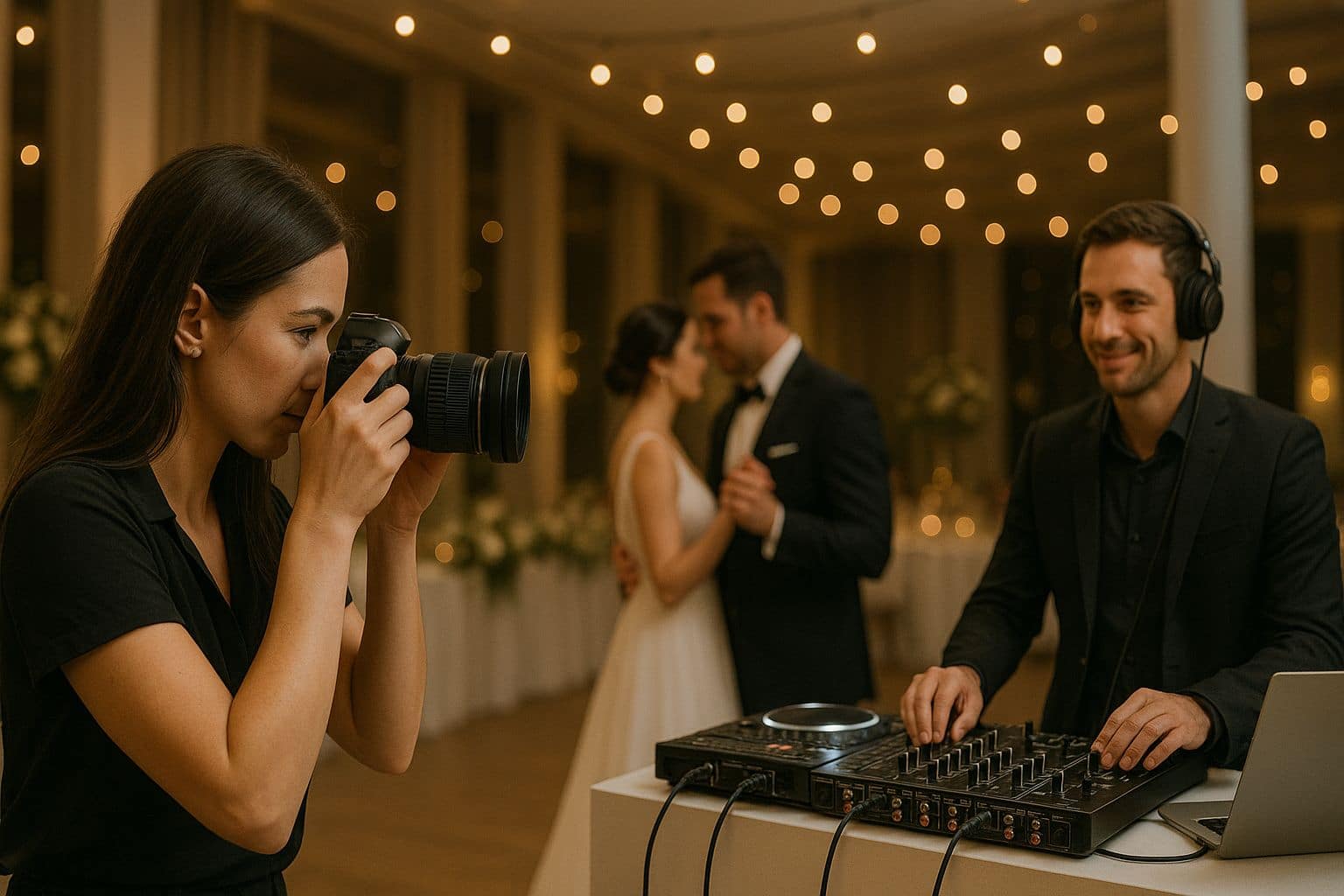 Wedding DJ Help Wedding Photographer